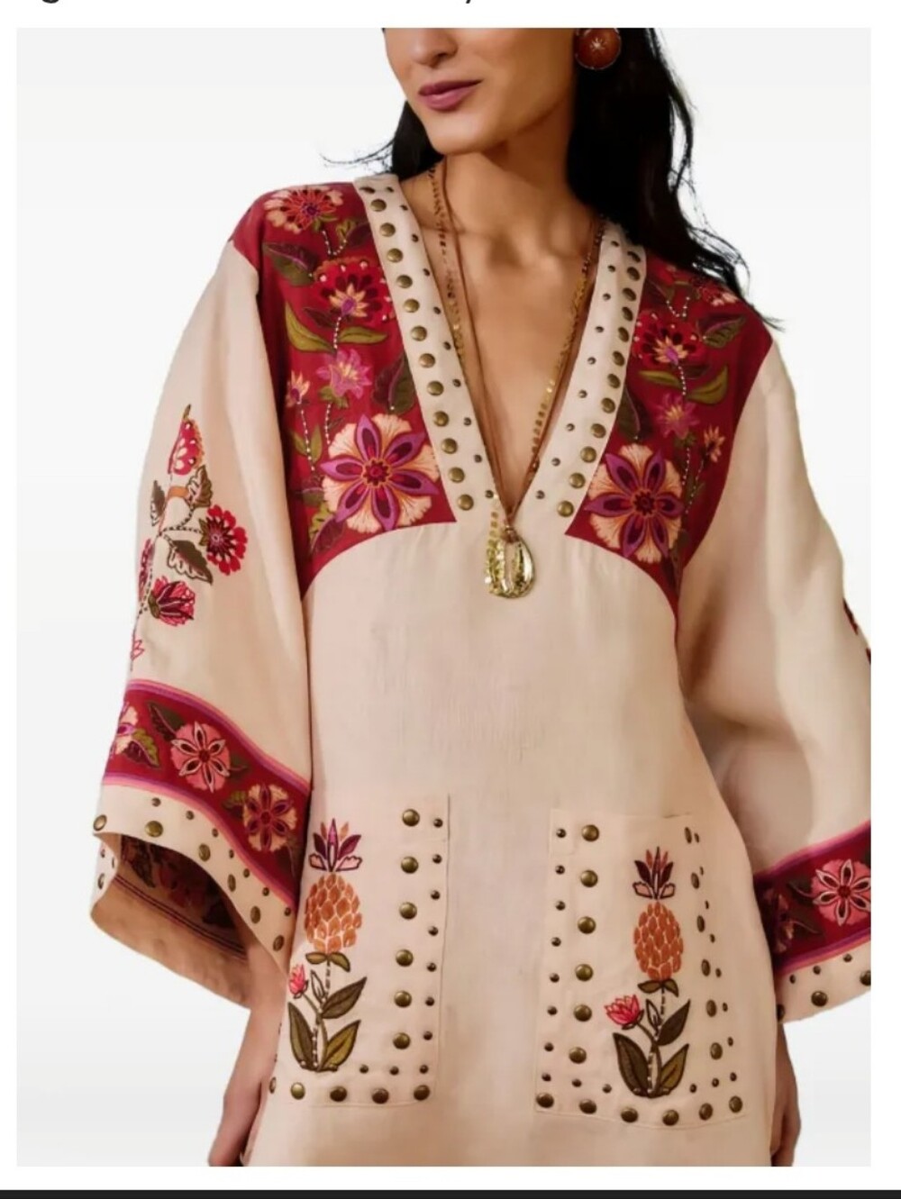 FARM RIO Embroidered Midi Dress - Picture 2 of 6
